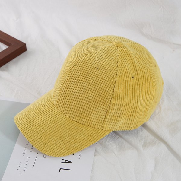 Solid Color Peaked Thickened Warm Curved Brim Baseball Hat